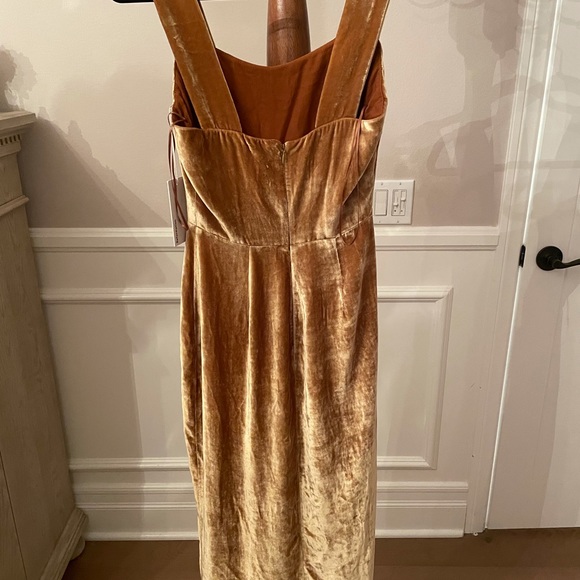 Reformation 
Emira Dress Gold Silk Blend Dress NWT - Picture 8 of 10